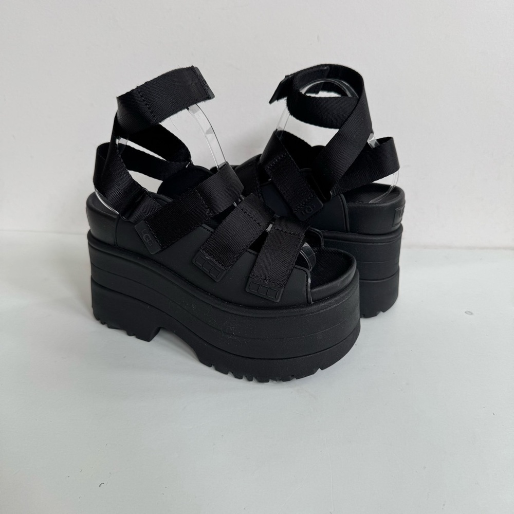 UGG Black Platform Sandals